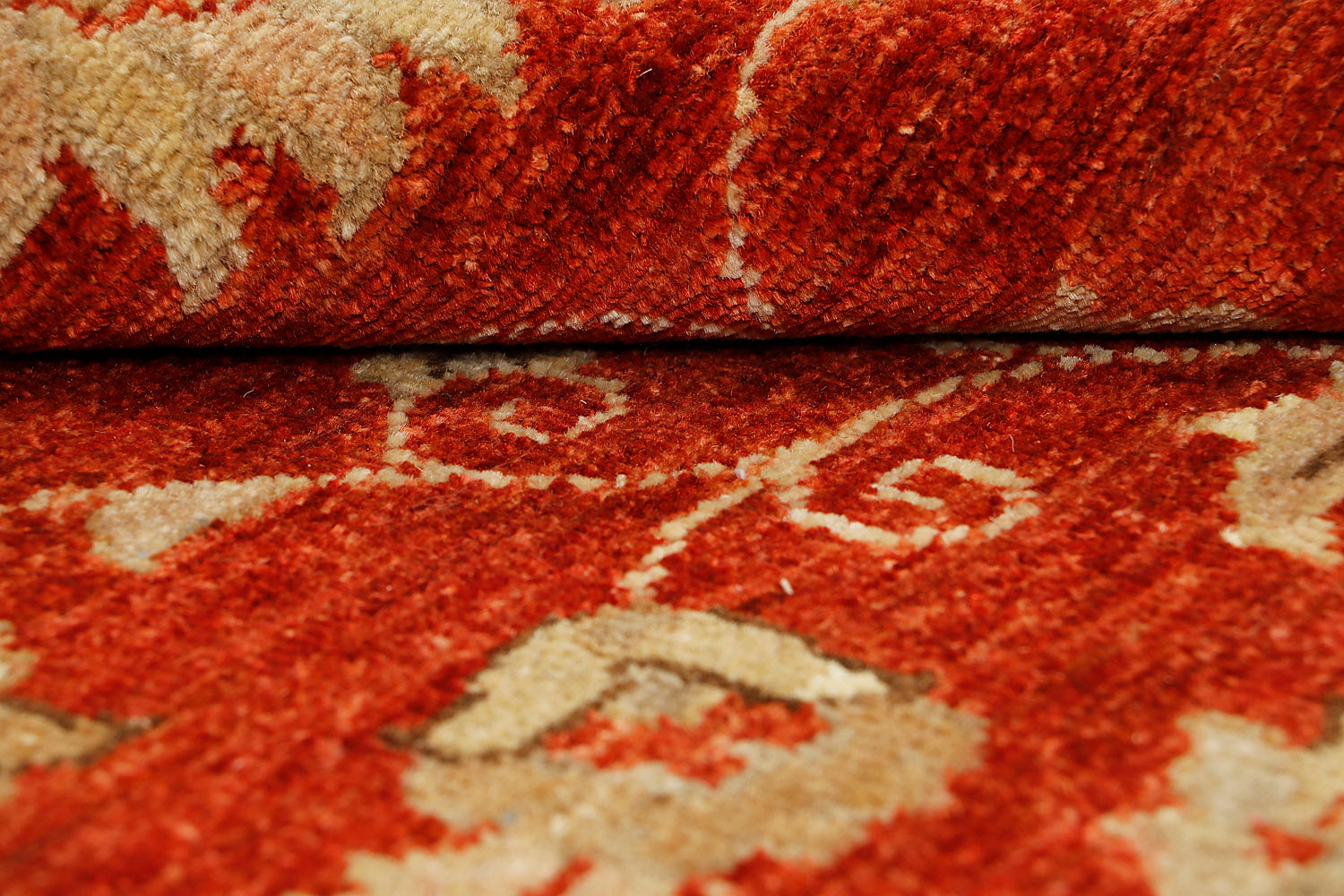 Ziegler Persian Hand Knotted Wool Square Rug Red 5' x 5'