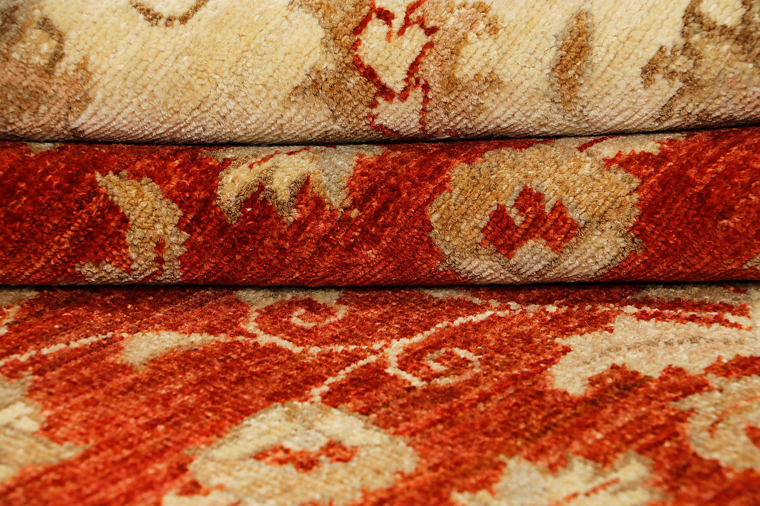 Ziegler Persian Hand Knotted Wool Square Rug Red 5' x 5'