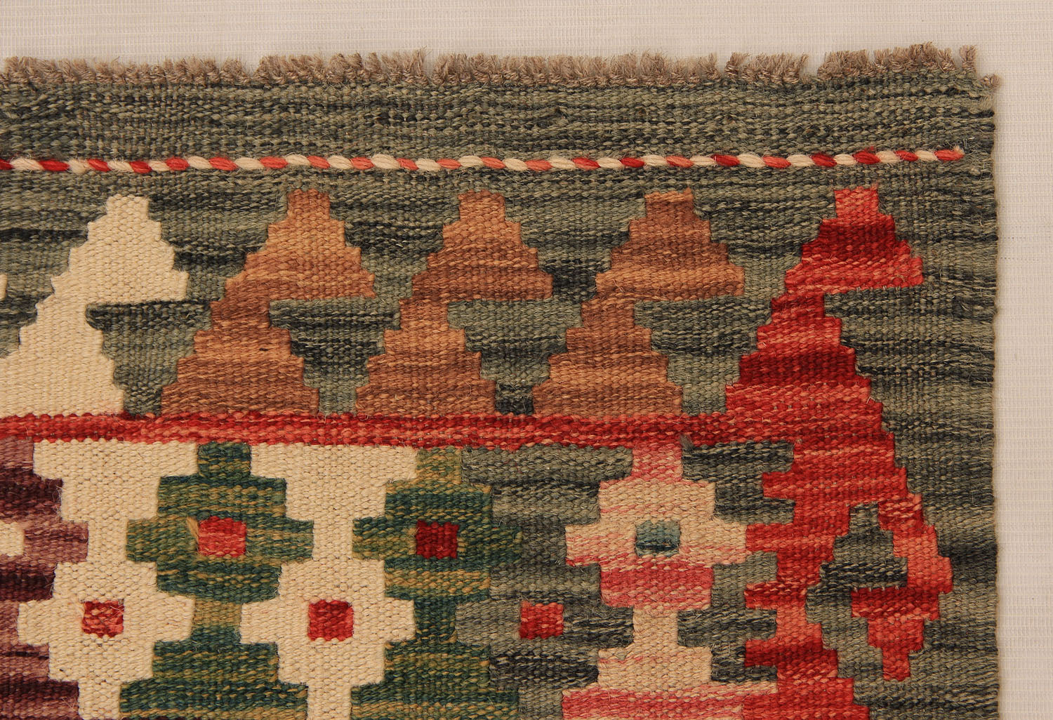 2' 6" x 8' Multy Handmade Veggie Dye Kilim Rug Runner