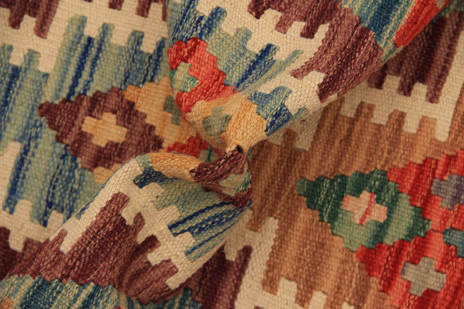 2' 6" x 8' Multy Handmade Veggie Dye Kilim Rug Runner