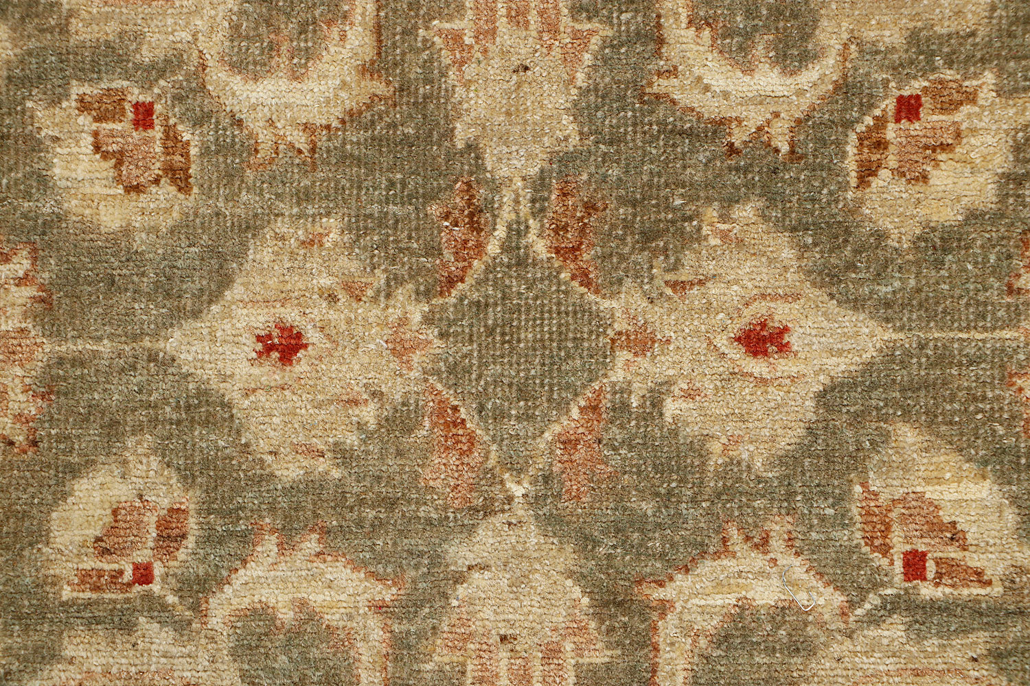 Ziegler Persian Hand Knotted Wool Runner Green 10'6" x 2'6"