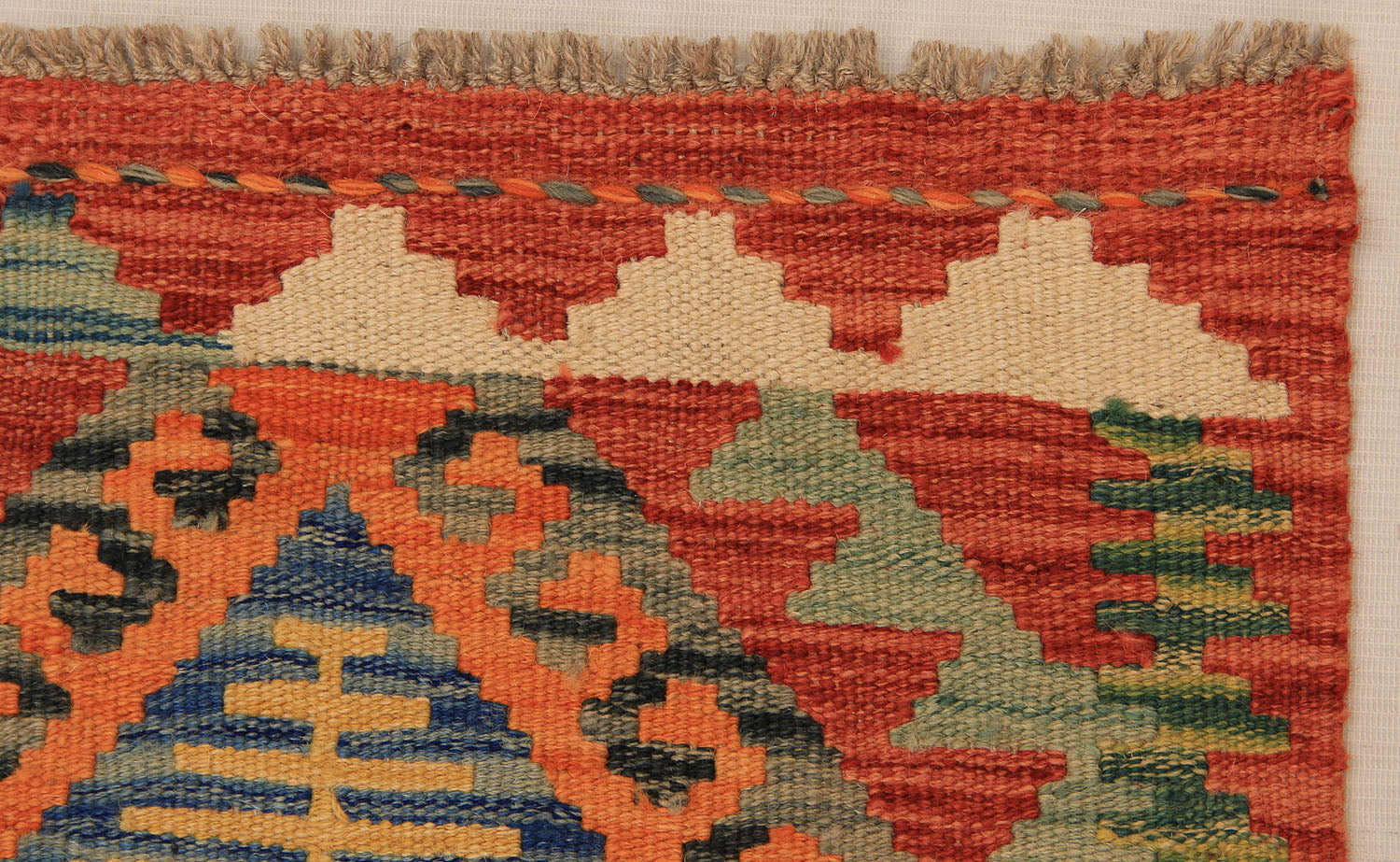 3' X 8' Multy Handmade Veggie Dye Kilim Rug Runner