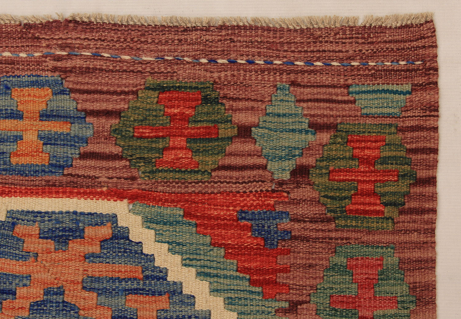 3' X 8' Multy Handmade Veggie Dye Kilim Rug Runner