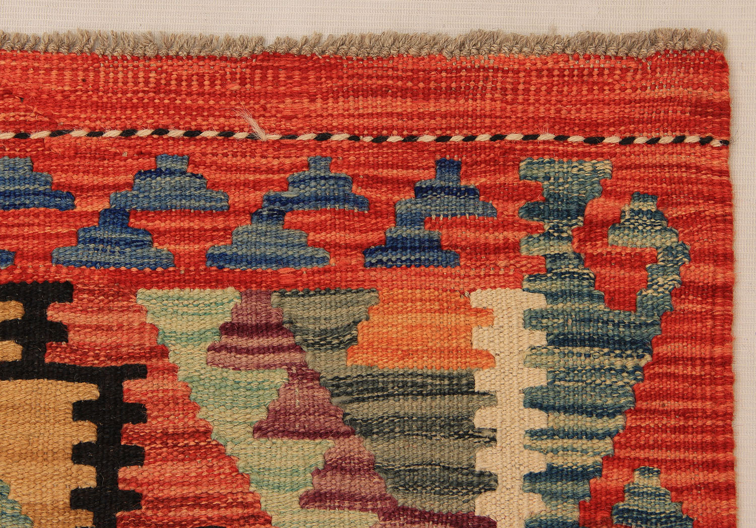 3' X 8' Multy Handmade Veggie Dye Kilim Rug Runner