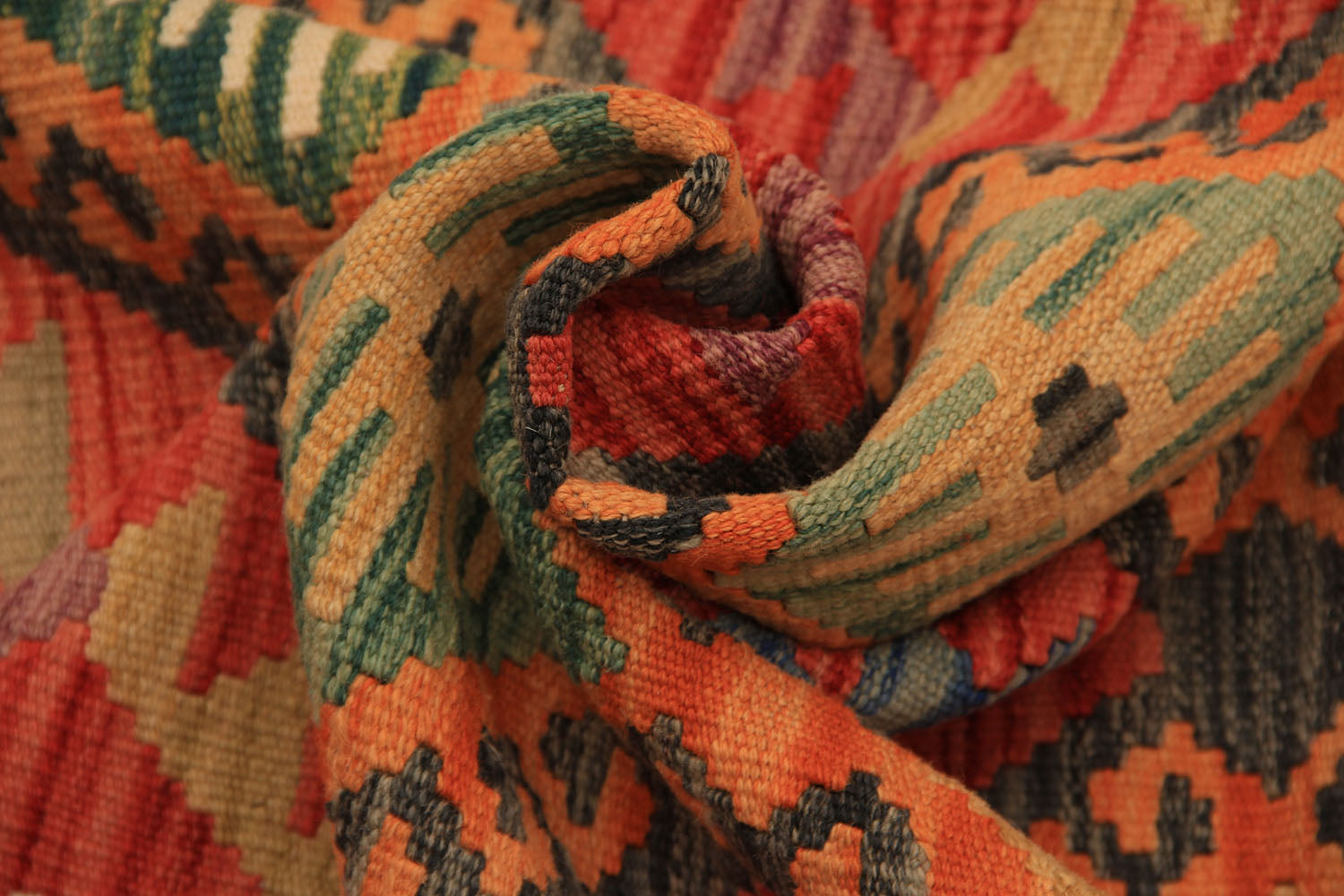 3' X 8' Multy Handmade Veggie Dye Kilim Rug Runner