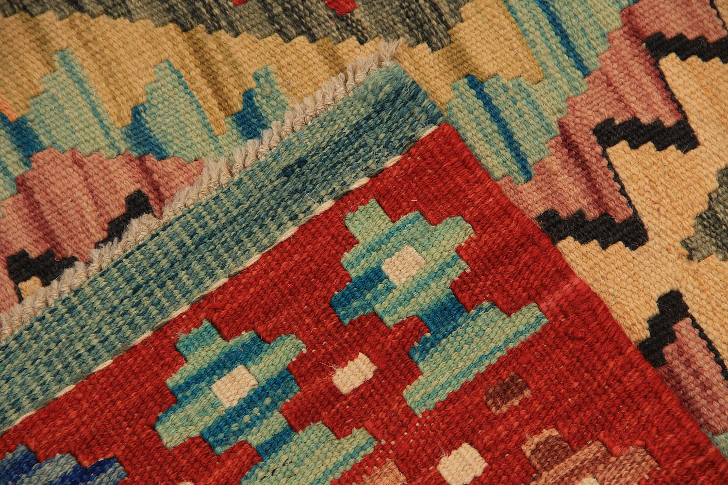 3' X 8' Multy Handmade Veggie Dye Kilim Rug Runner