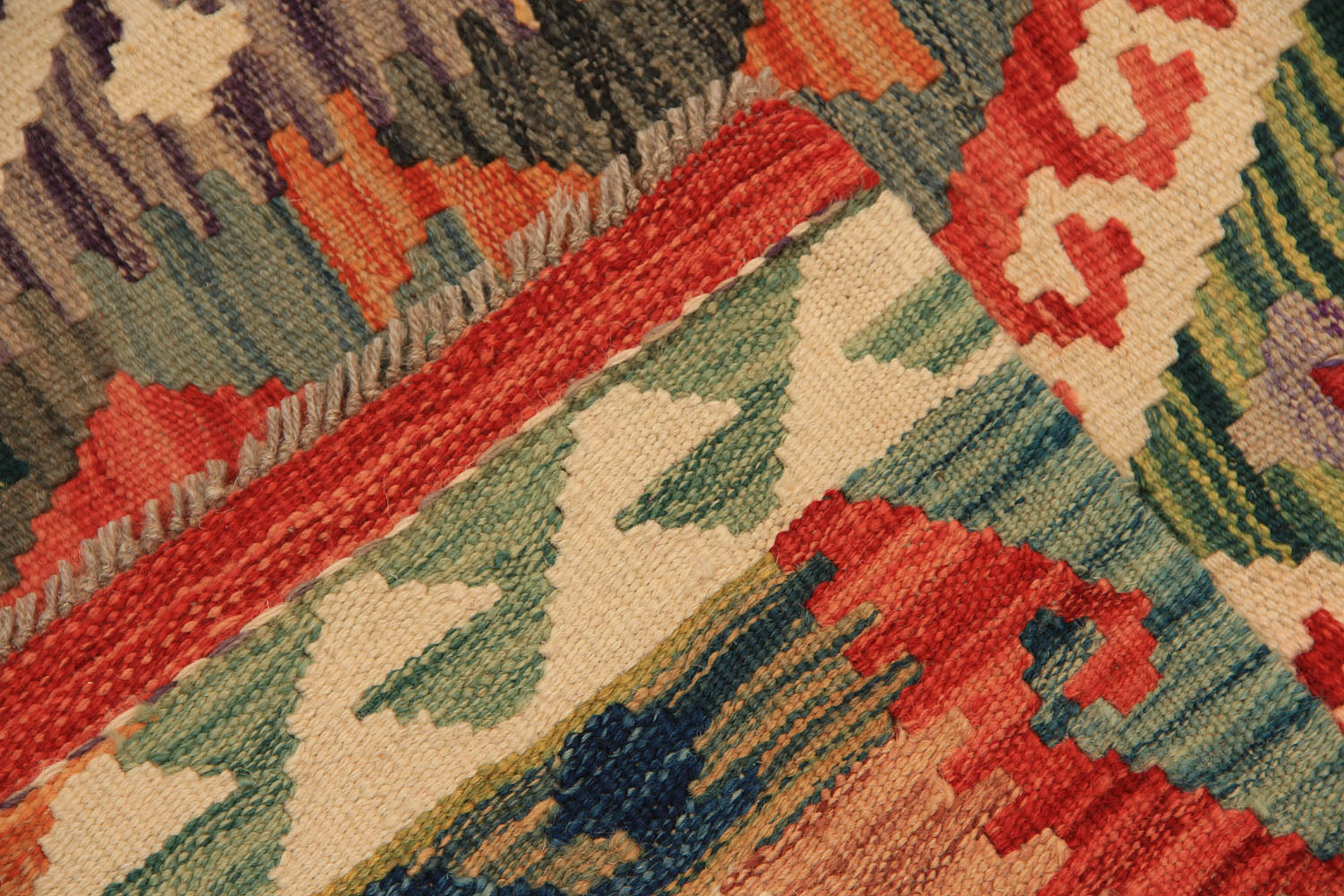 3' X 8' Multy Handmade Veggie Dye Kilim Rug Runner