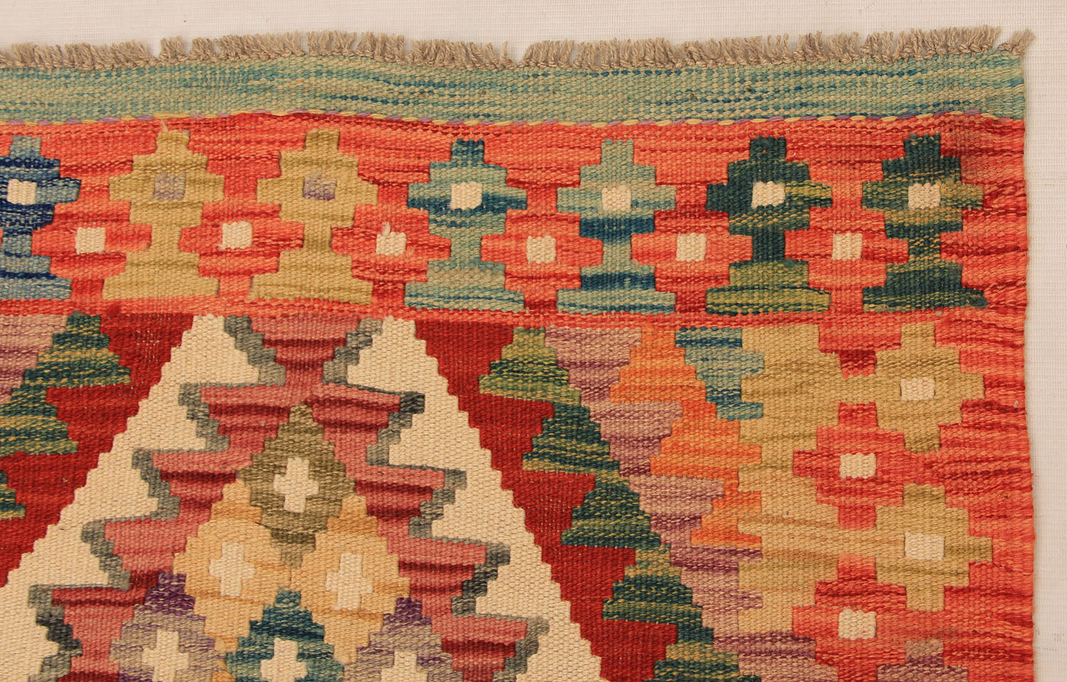 3' X 8' Multy Handmade Veggie Dye Kilim Rug Runner