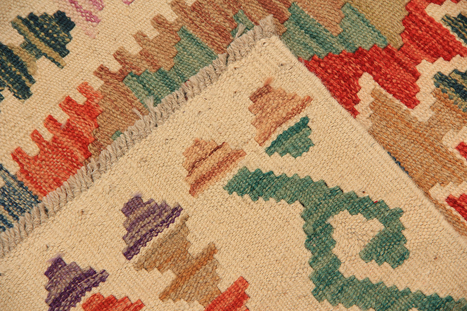 3' X 8' Multy Handmade Veggie Dye Kilim Rug Runner