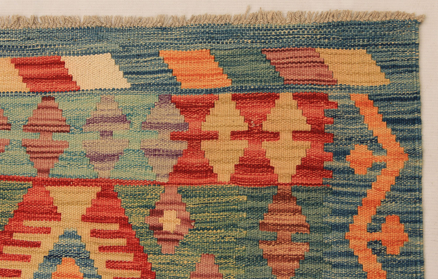 3' X 8' Multy Handmade Veggie Dye Kilim Rug Runner