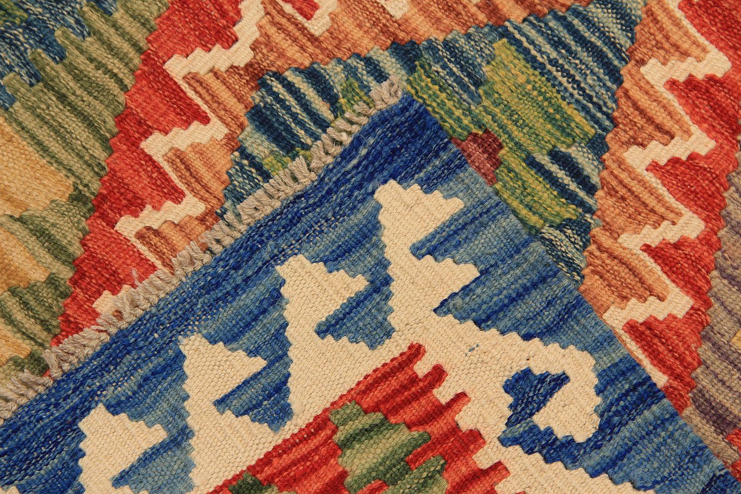 3' X 8' Multy Handmade Veggie Dye Kilim Rug Runner