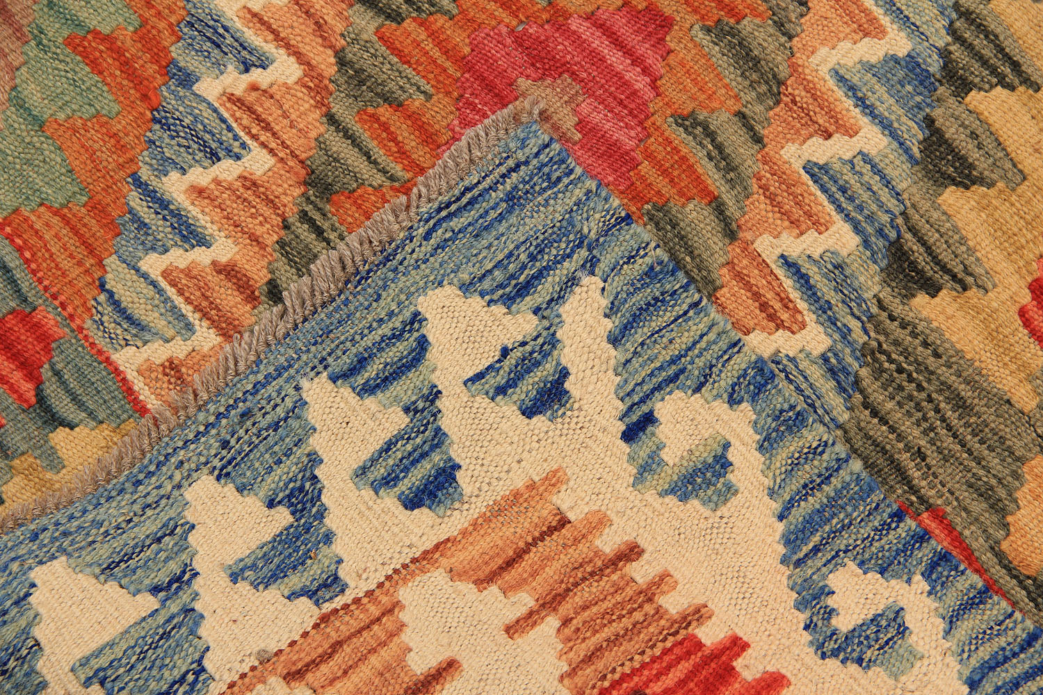 3' X 8' Multy Handmade Veggie Dye Kilim Rug Runner