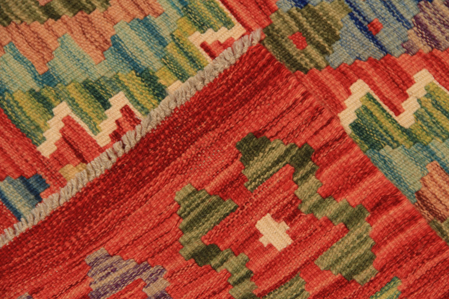 3' X 8' Multy Handmade Veggie Dye Kilim Rug Runner