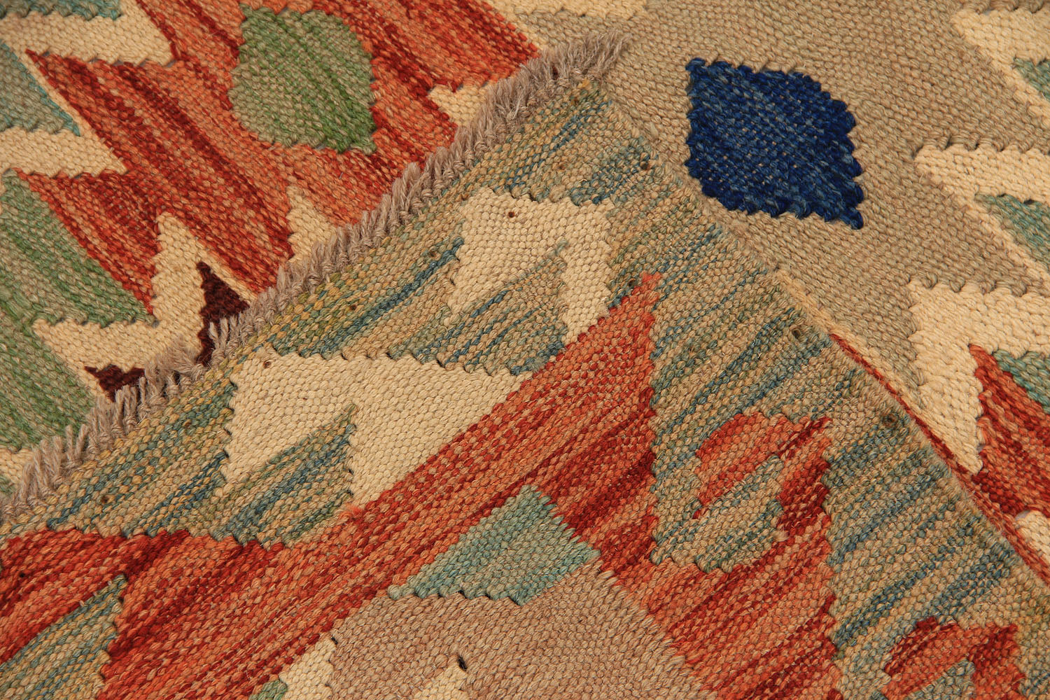 3' X 4' Multy Handmade Veggie Dye Kilim Rug Rectangular