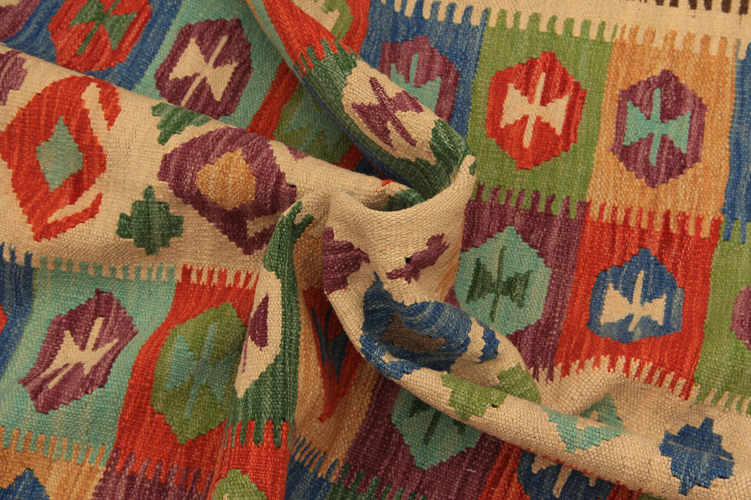 Multy Handmade Veggie Dye Kilim Rug Rectangular