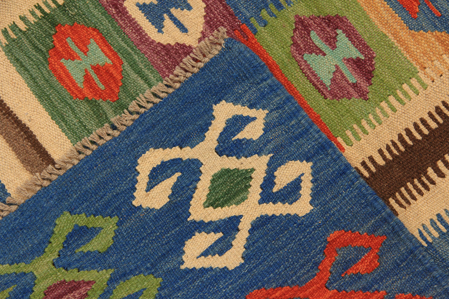 Multy Handmade Veggie Dye Kilim Rug Rectangular