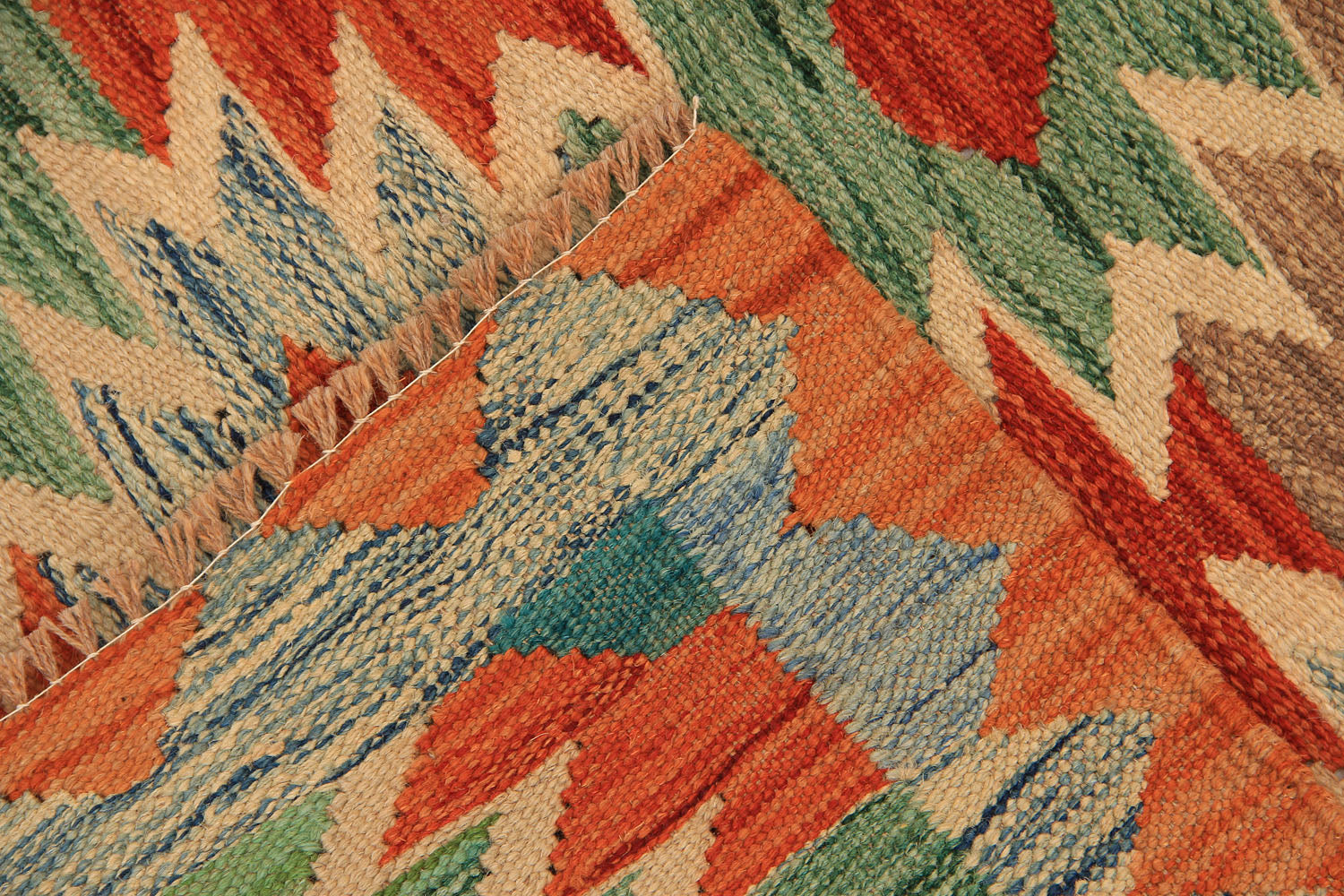2' 6" x 4' Multy Handmade Veggie Dye Kilim Rug Rectangular