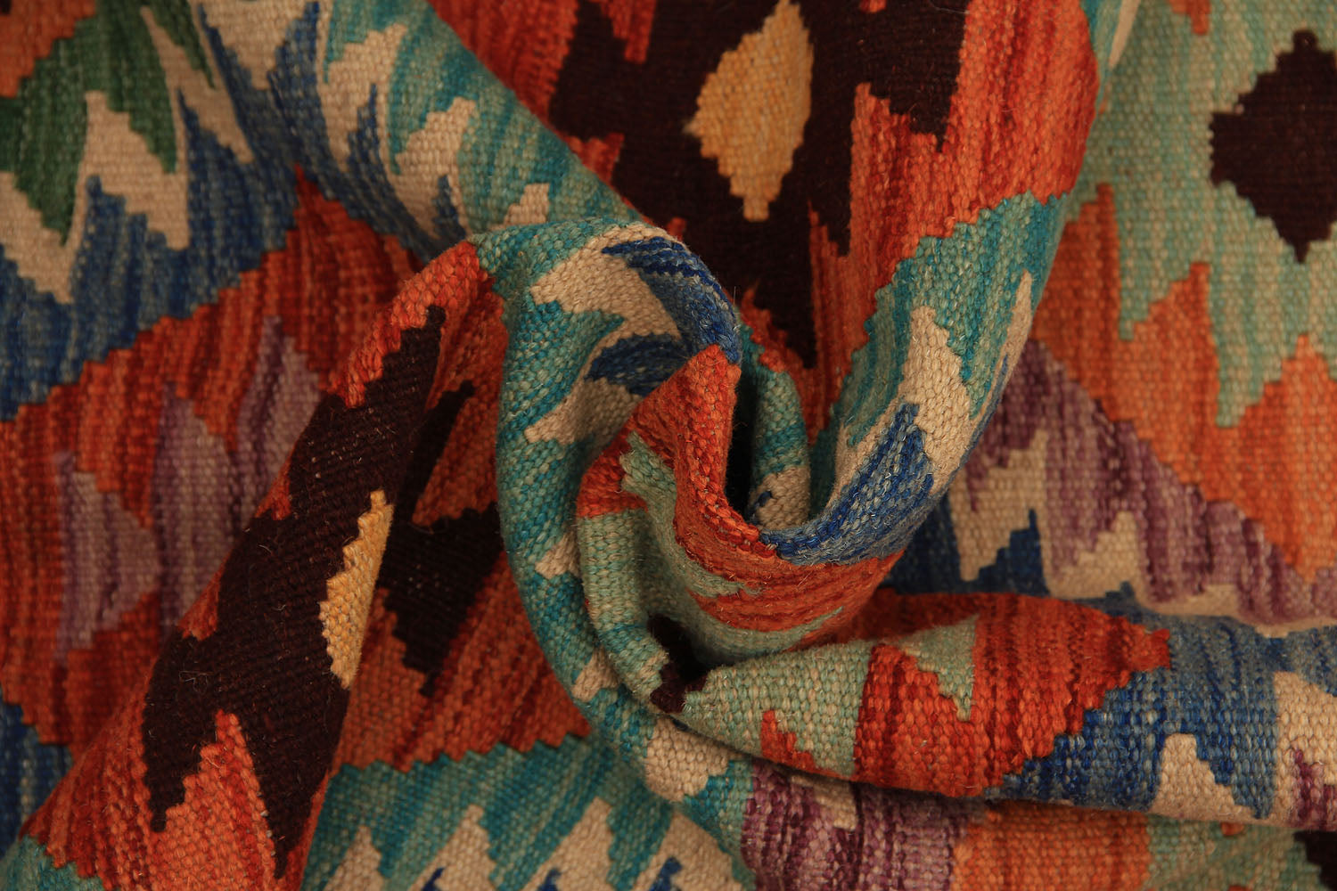 4' 6" x 6' 6 Multy Handmade Veggie Dye Kilim Rug Rectangular
