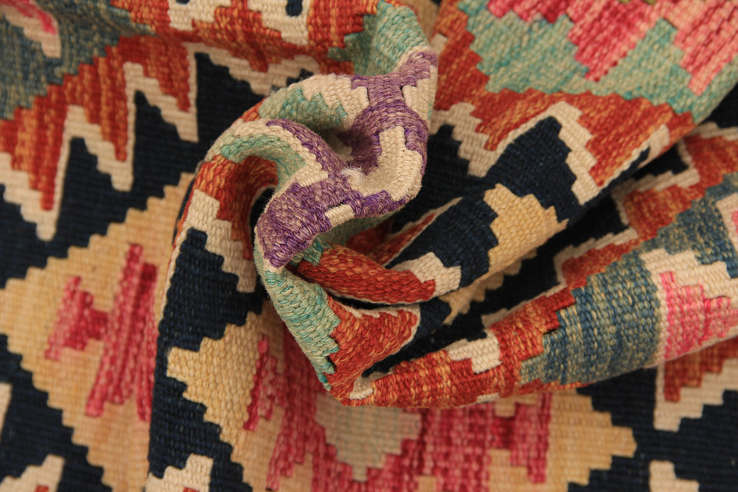 Multy Handmade Veggie Dye Kilim Rug Rectangular