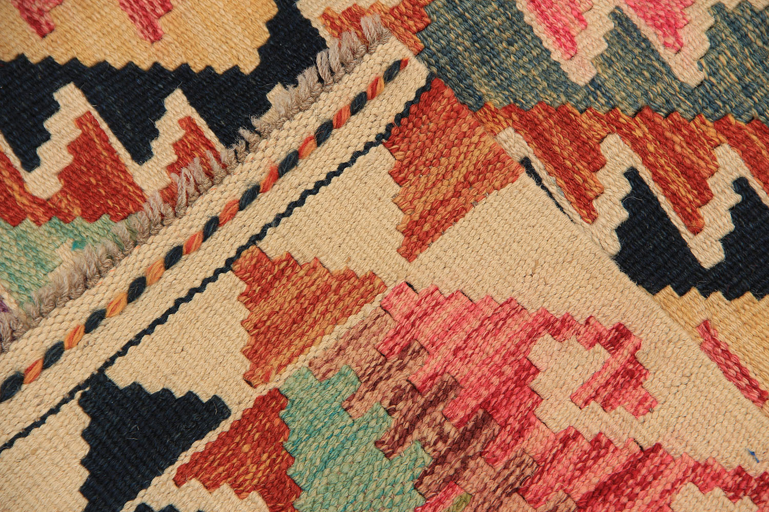 Multy Handmade Veggie Dye Kilim Rug Rectangular
