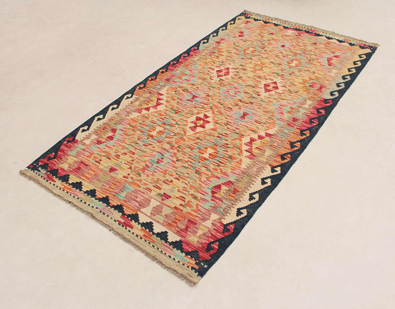 Multy Handmade Veggie Dye Kilim Rug Rectangular