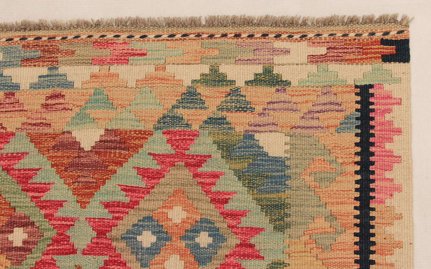 Multy Handmade Veggie Dye Kilim Rug Runner