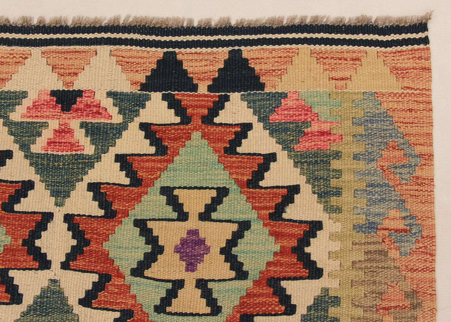 3' 3" X 6' Multy Handmade Veggie Dye Kilim Rug Rectangular