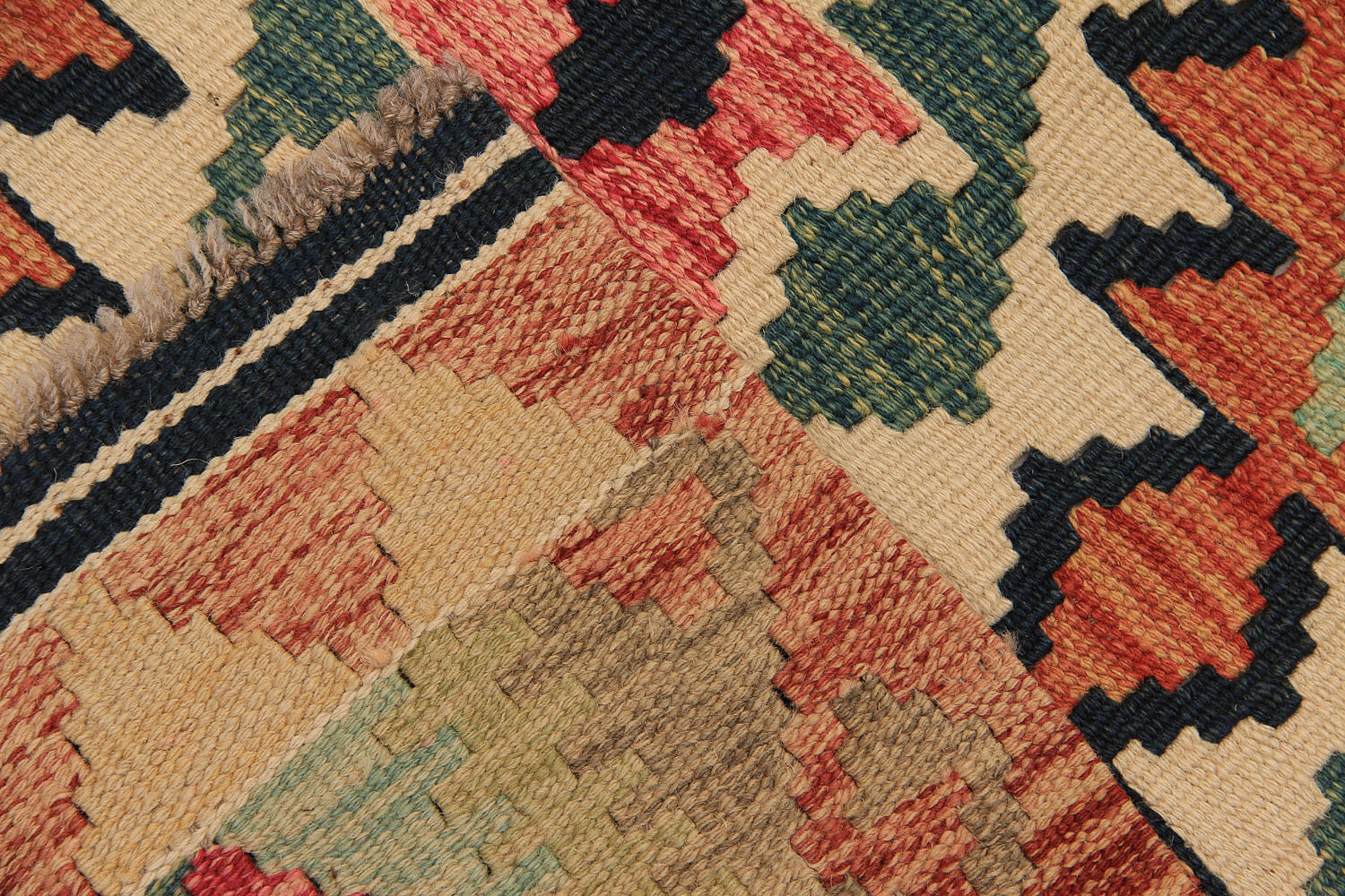 3' 3" X 6' Multy Handmade Veggie Dye Kilim Rug Rectangular
