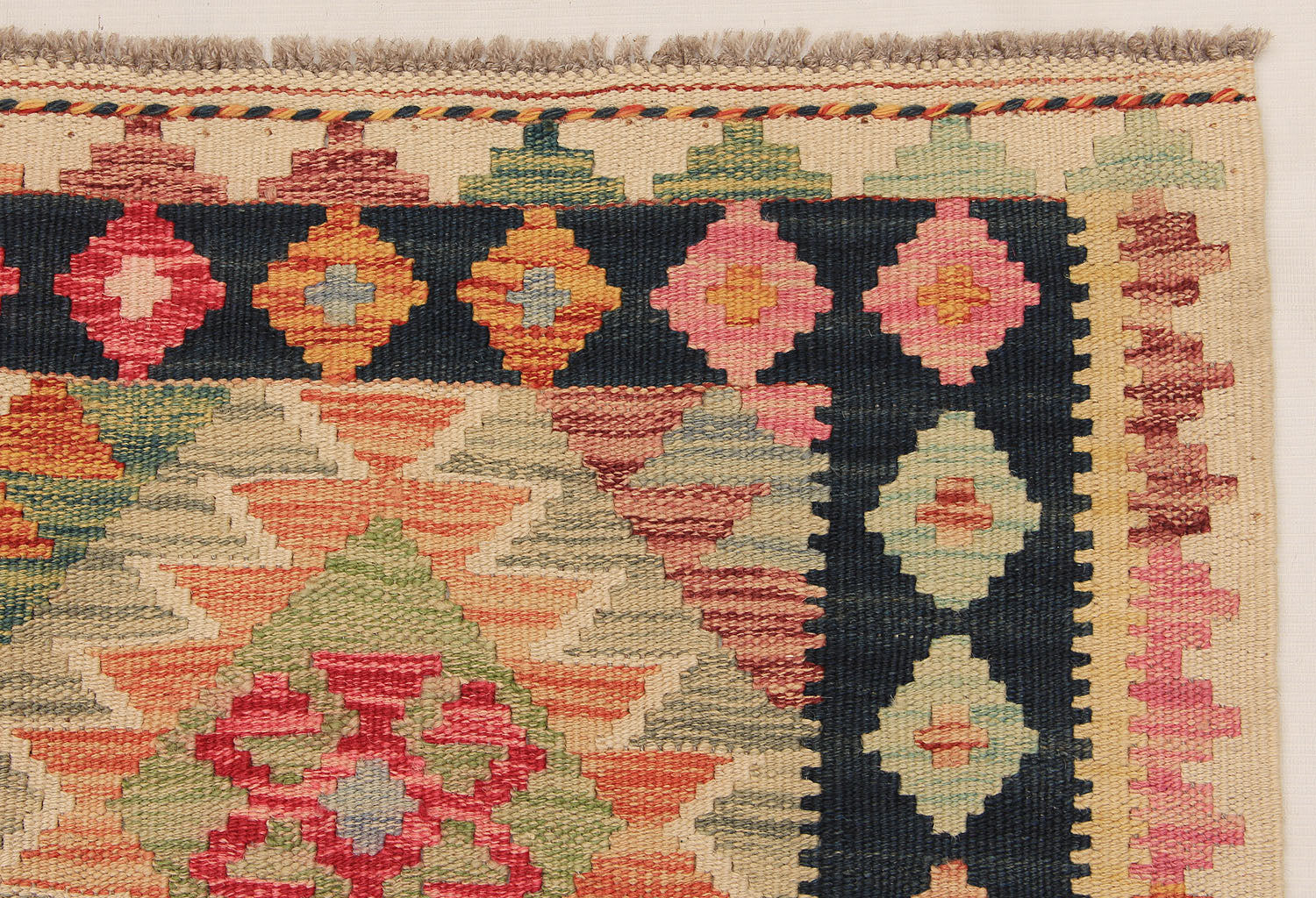 Multy Handmade Veggie Dye Kilim Rug Runner