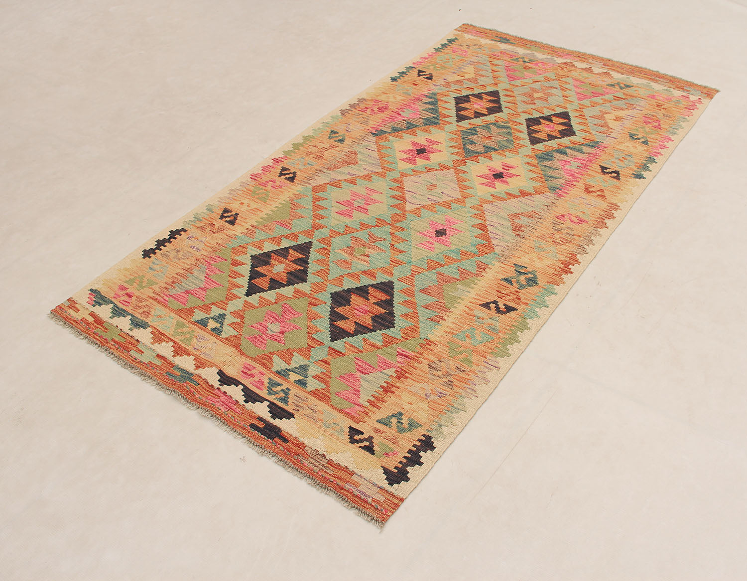 Multy Handmade Veggie Dye Kilim Rug Rectangular