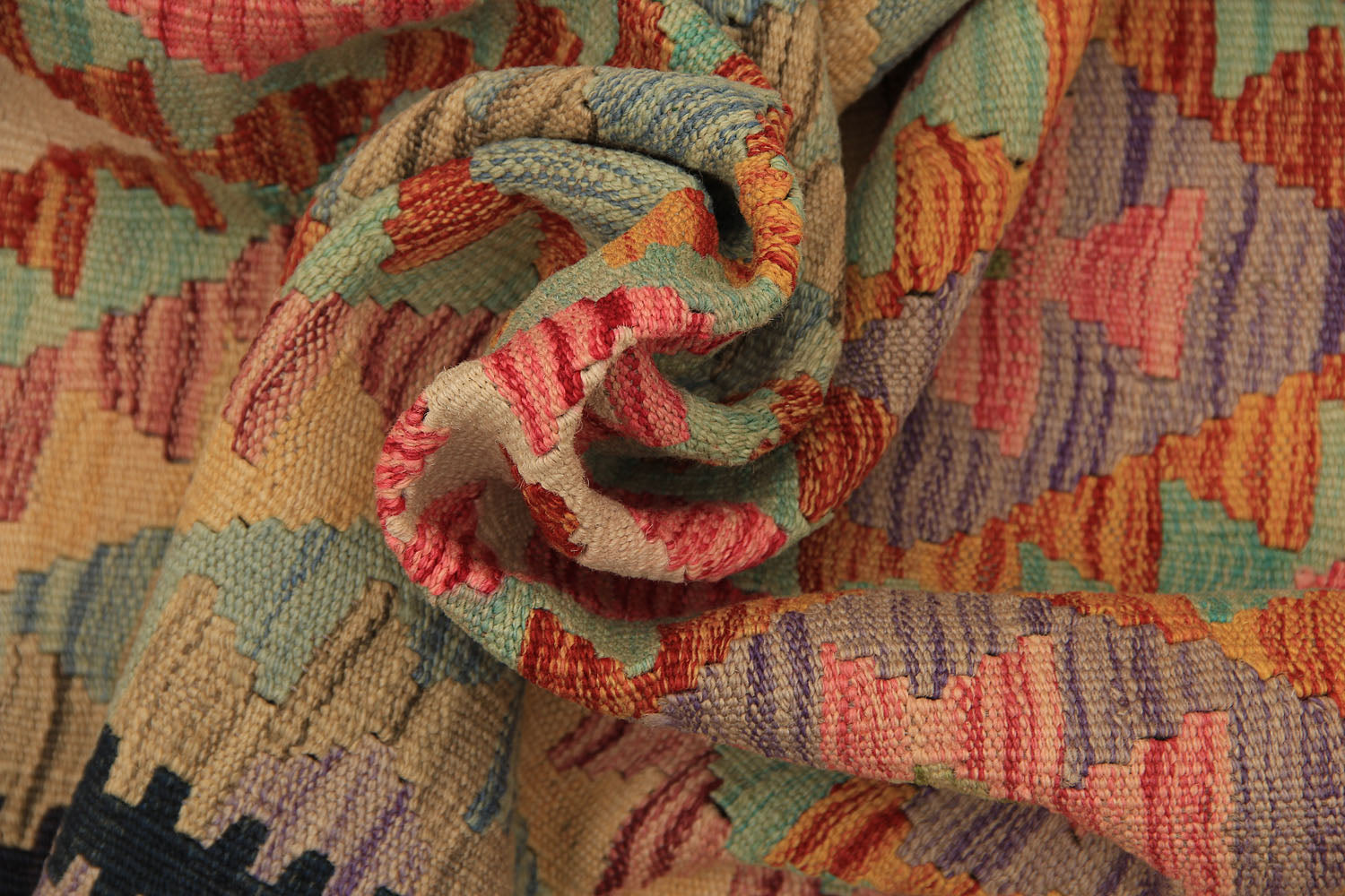 Multy Handmade Veggie Dye Kilim Rug Runner