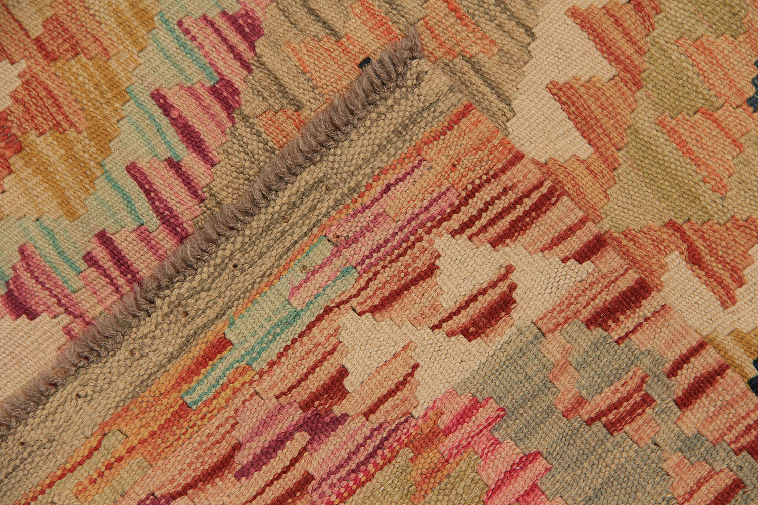 Multy Handmade Veggie Dye Kilim Rug Rectangular