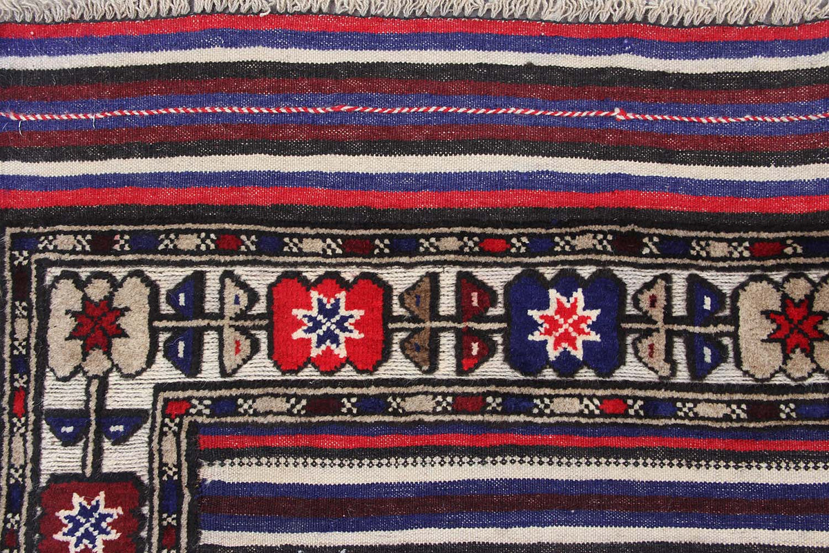 4' 6" x 6' 6 Multi Handmade Berjista Afghan Rug Rectangular