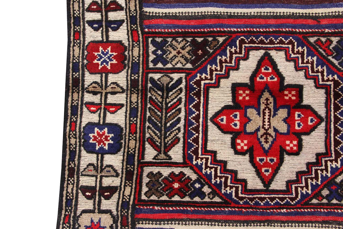 4' 6" x 6' 6 Multi Handmade Berjista Afghan Rug Rectangular
