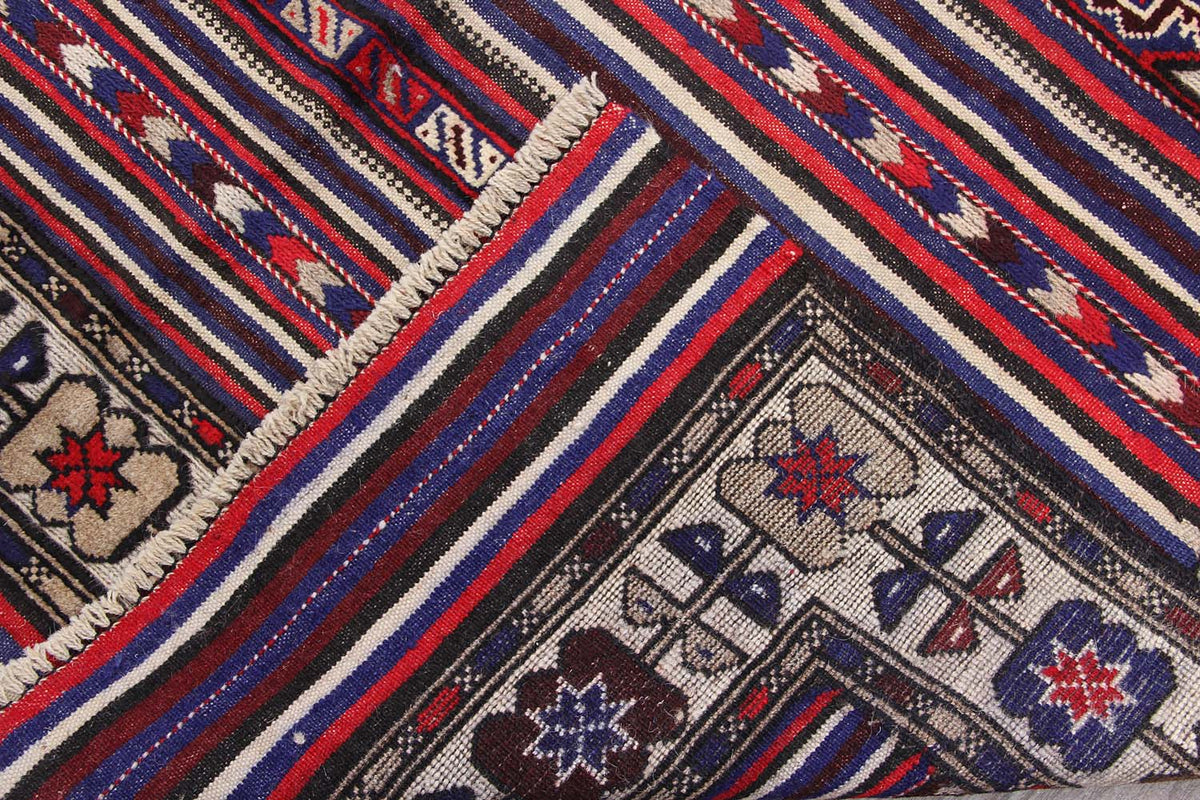 4' 6" x 6' 6 Multi Handmade Berjista Afghan Rug Rectangular