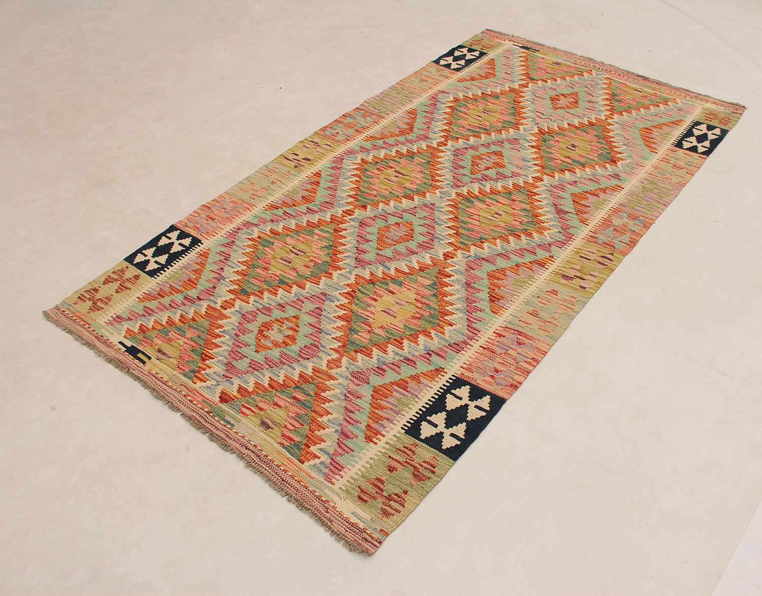 Multy Handmade Veggie Dye Kilim Rug Rectangular