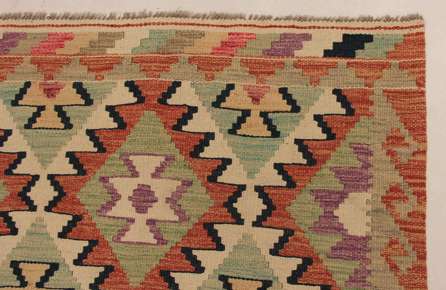 Multy Handmade Veggie Dye Kilim Rug Runner