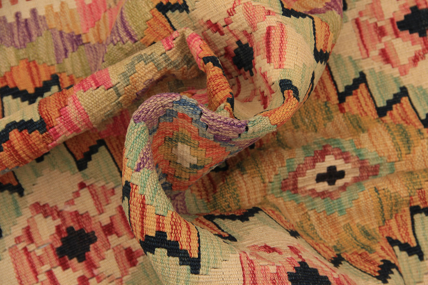 Multy Handmade Veggie Dye Kilim Rug Rectangular
