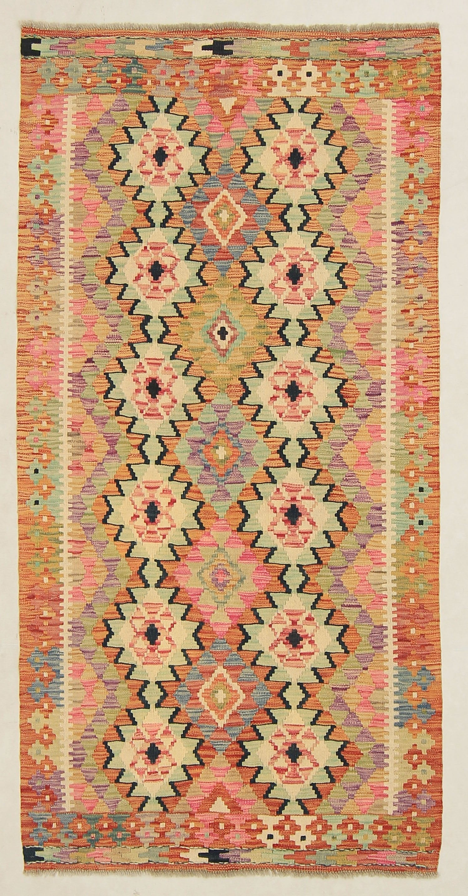 Multy Handmade Veggie Dye Kilim Rug Rectangular