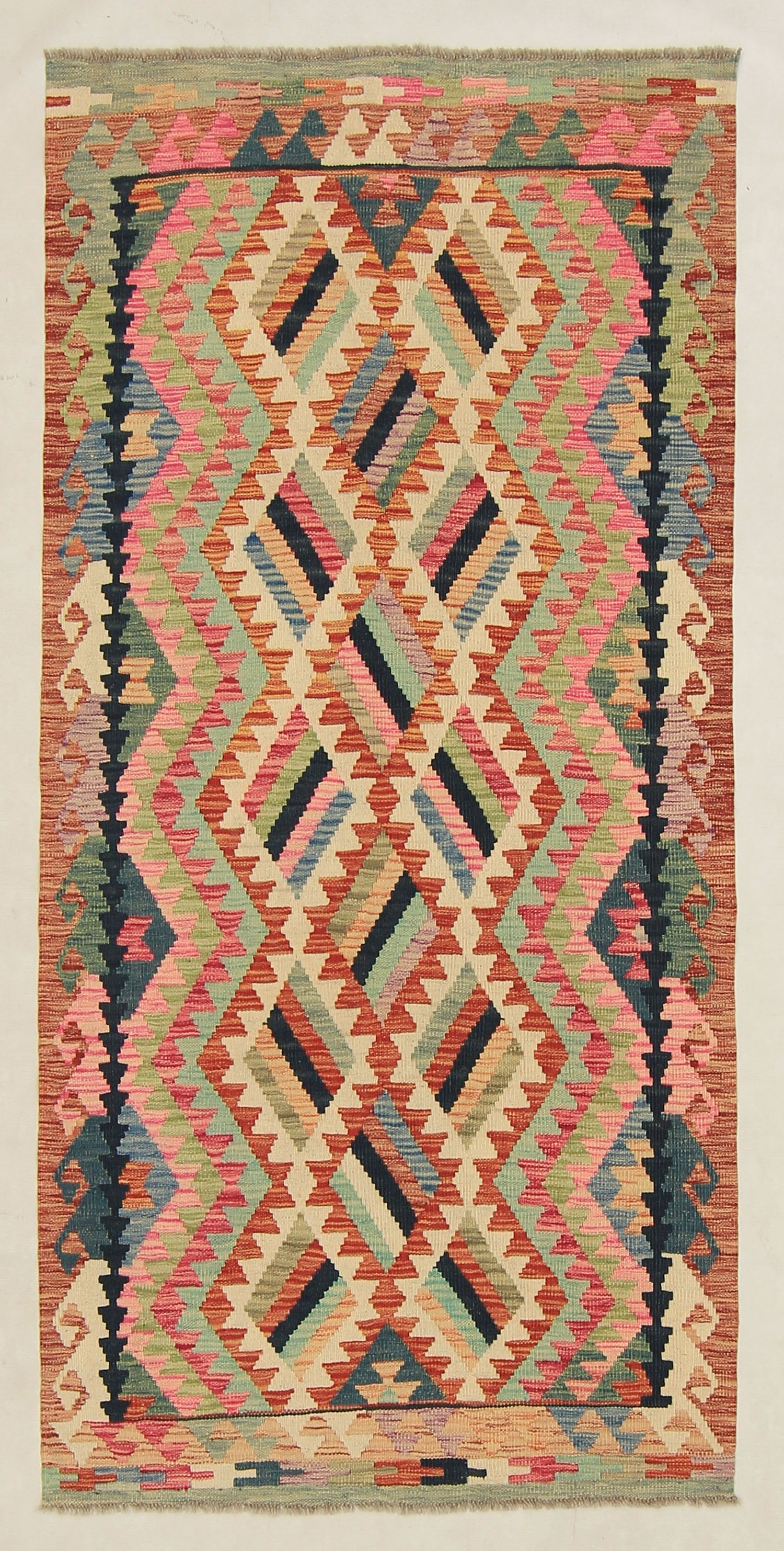 Multy Handmade Veggie Dye Kilim Rug Rectangular