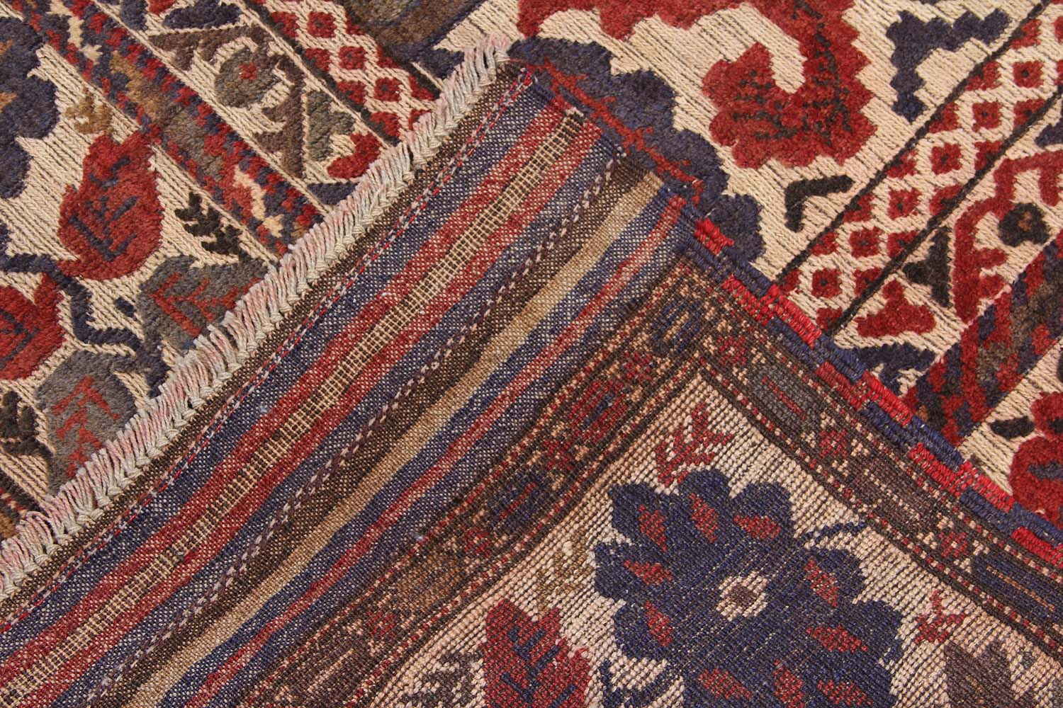4' x 6' Ivory Handmade Berjista Afghan Rug Rectangular