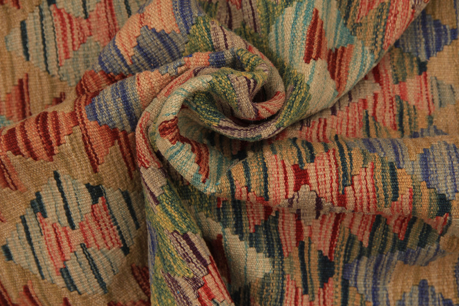 6' 6"X 10' Multy Handmade Veggie Dye Kilim Rug Rectangular
