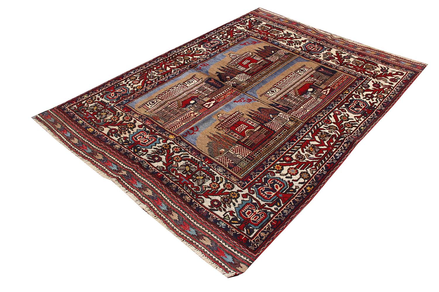 4' 6" x 6' 6 Grey Handmade Berjista Afghan Rug Rectangular