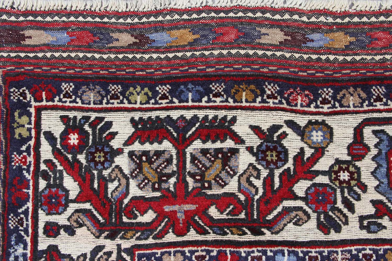 4' 6" x 6' 6 Grey Handmade Berjista Afghan Rug Rectangular