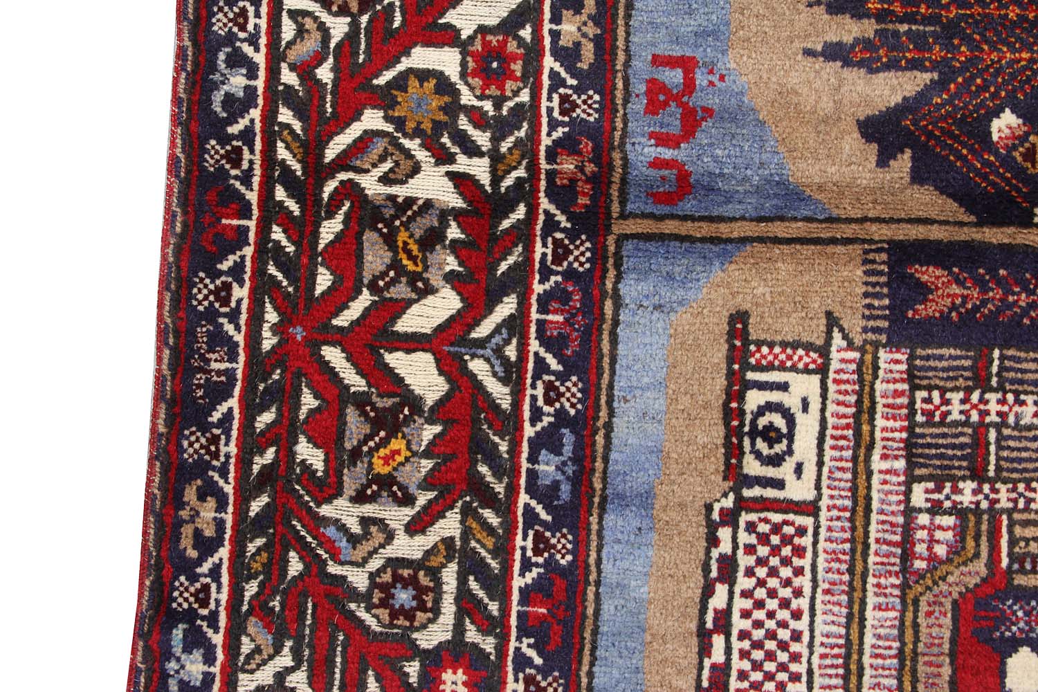 4' 6" x 6' 6 Grey Handmade Berjista Afghan Rug Rectangular