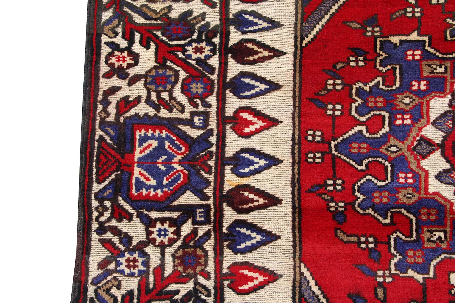 4' 6" x 6' 6 Red Handmade Berjista Afghan Rug Rectangular