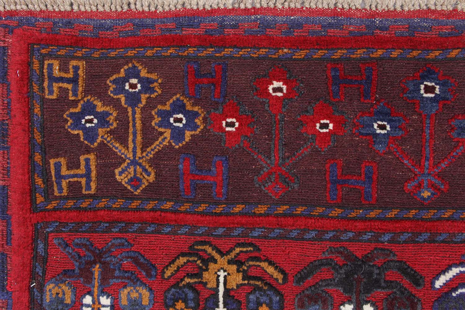 4' 6" x 6' 6 Multi Handmade Berjista Afghan Rug Rectangular