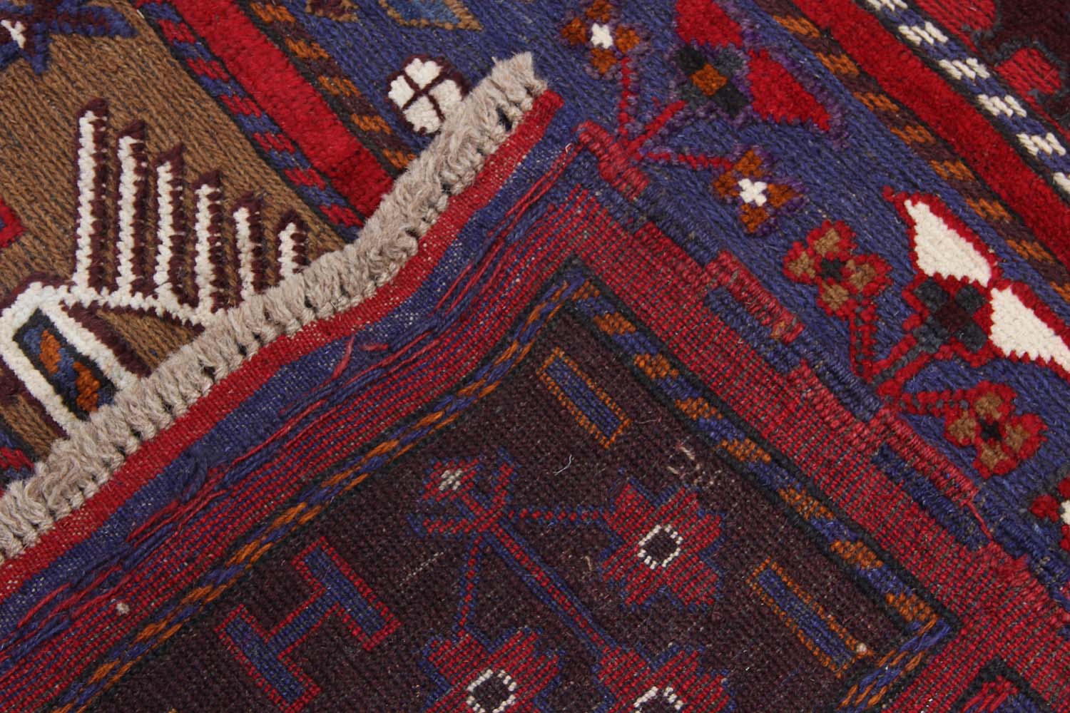 4' 6" x 6' 6 Multi Handmade Berjista Afghan Rug Rectangular