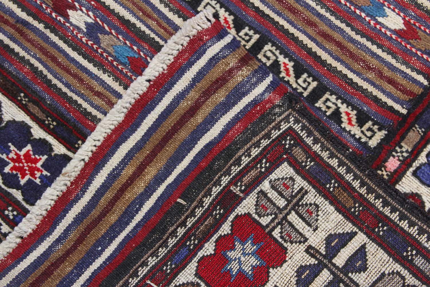 4' 6" x 6' 6 Multi Handmade Berjista Afghan Rug Rectangular