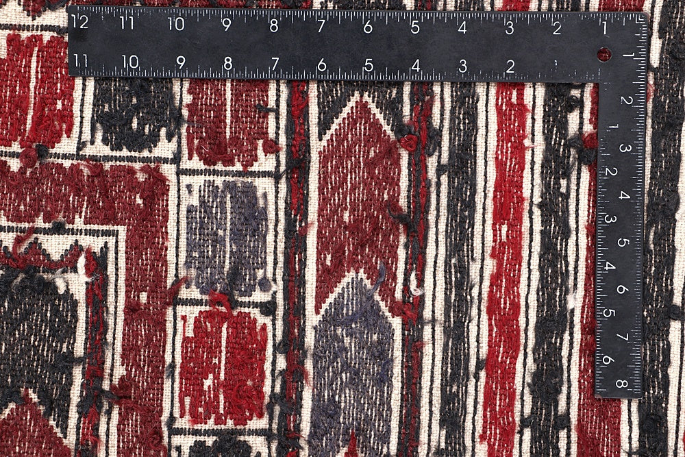 4' x 6' Ivory Handmade Pai Murgh Soumak Kilim Rug Rectangular